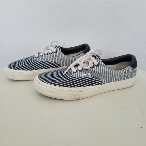 VANS Womens Vault x Mount Vernon Mills Era 59 VLT LX Blue & White Canvas Size 9 - Picture 1 of 8
